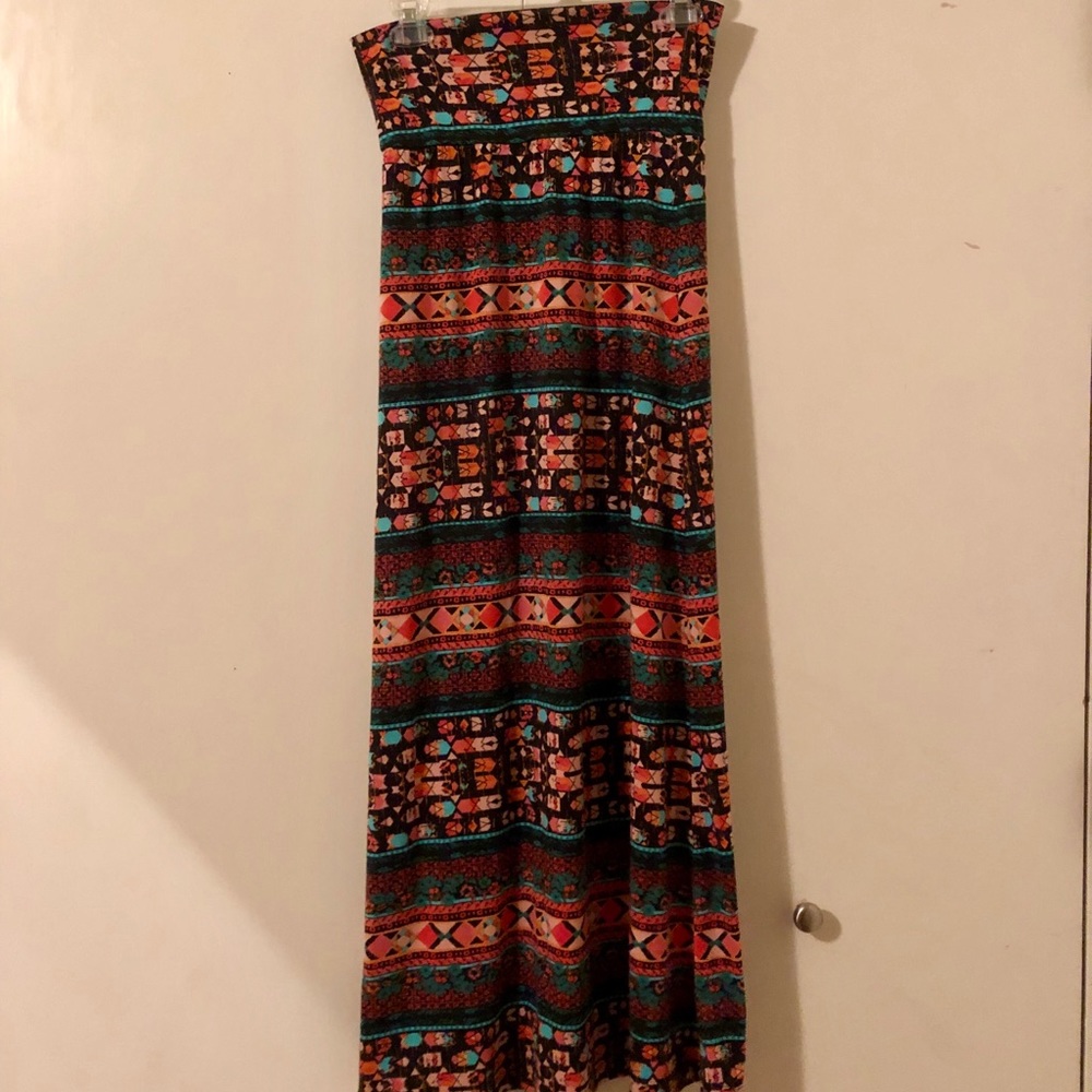 Print maxi skirt